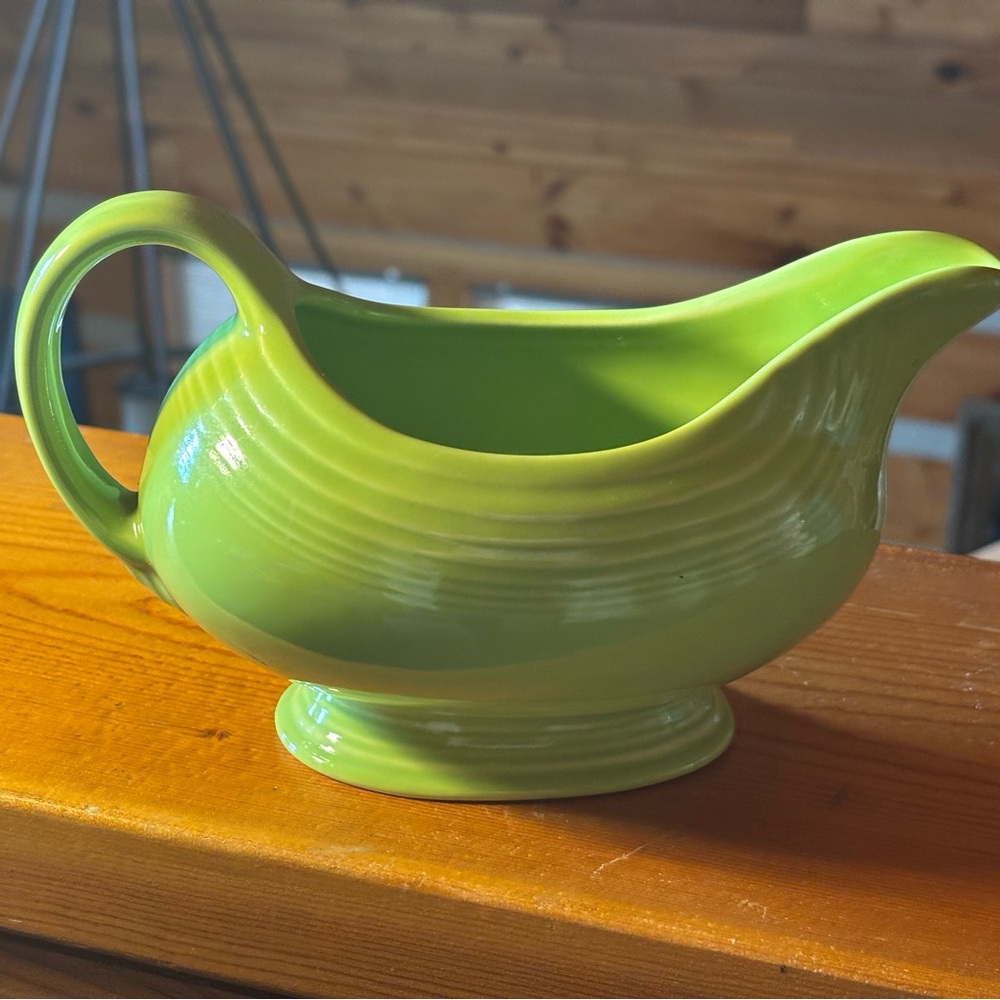 Fiestaware Green Gravy Boat